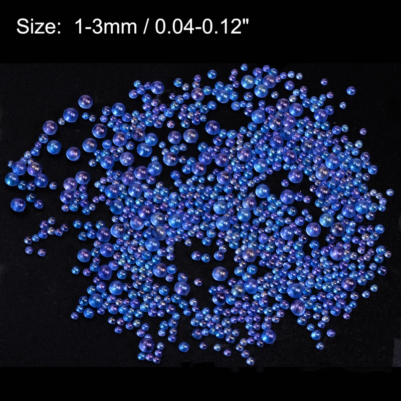 Resin Bubble Beads 450g 1-3mm Droplet Beads Sapphire Blue