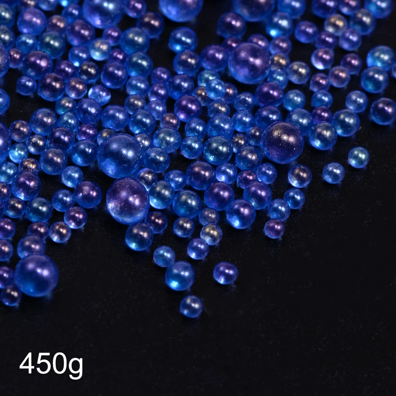 Resin Bubble Beads 450g 1-3mm Droplet Beads Sapphire Blue