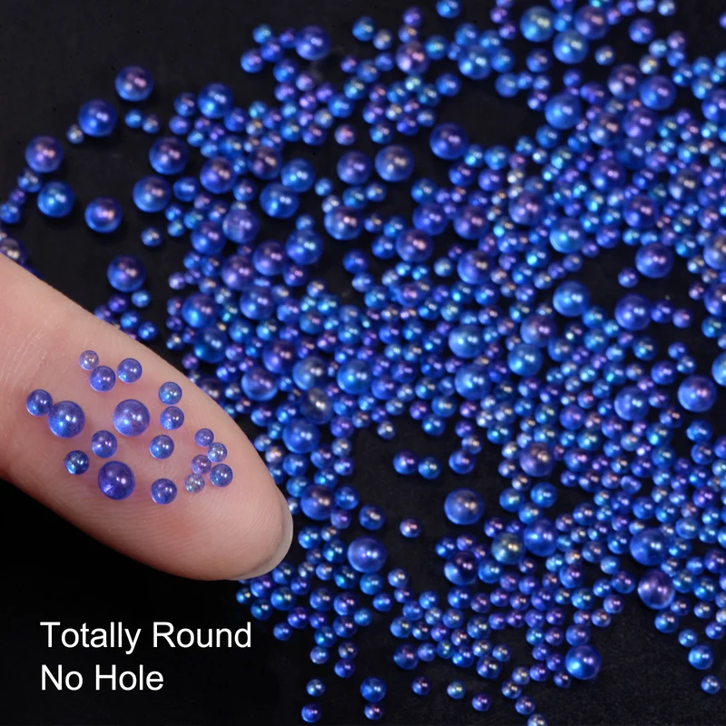 Resin Bubble Beads 450g 1-3mm Droplet Beads Sapphire Blue