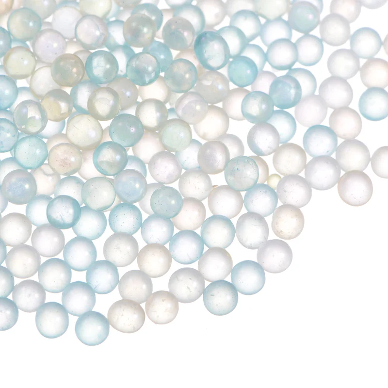 Resin Bubble Beads 450g 2.5-3mm Droplet Beads Light Blue Color Series