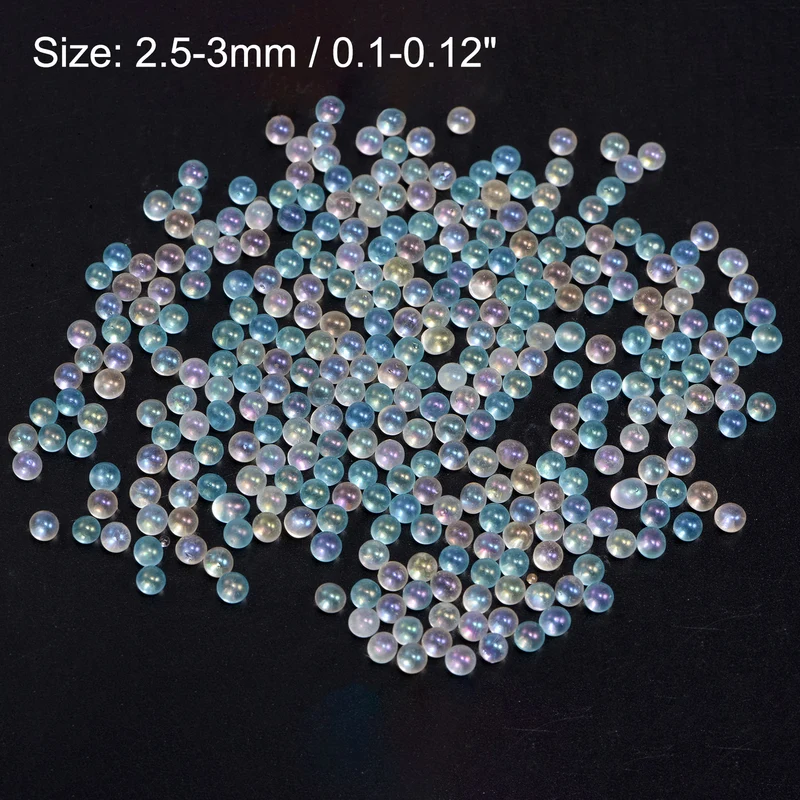 Resin Bubble Beads 450g 2.5-3mm Droplet Beads Light Blue Color Series