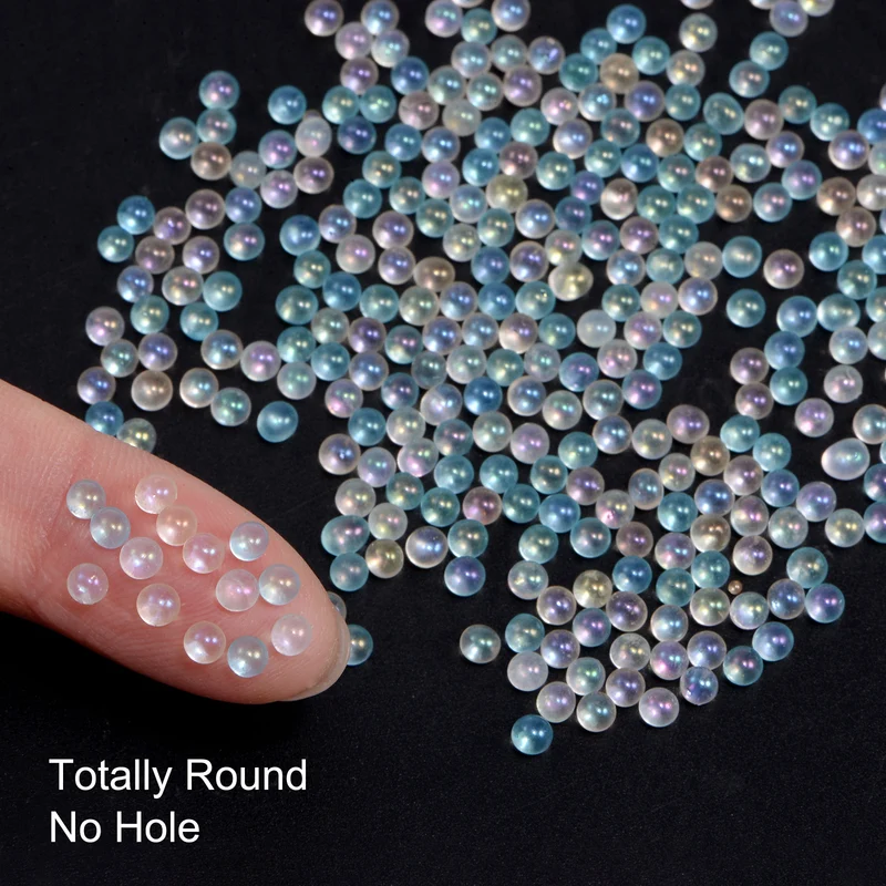 Resin Bubble Beads 450g 2.5-3mm Droplet Beads Light Blue Color Series