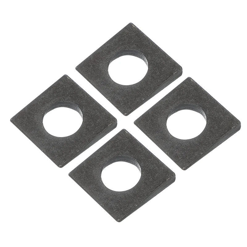 4 Pcs M16 Beveled Square Washers Thickness 2 to 7.8mm Wedge Washers Black