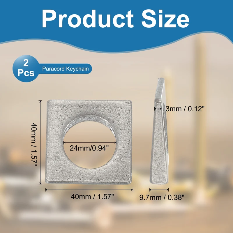 2 Pcs M22 Beveled Square Washers Thickness 3 to 9.7mm Wedge Washers Silver