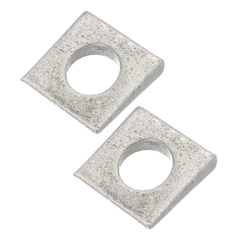 2 Pcs M18 Beveled Square Washers Thickness 3 to 9mm Wedge Washers Silver