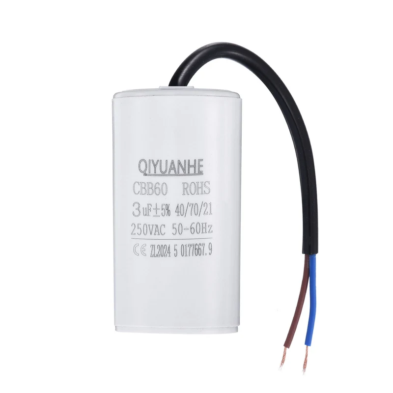 CBB60 3uf Running Capacitor 250VAC 50/60Hz 66x35mm