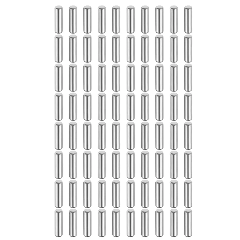 80Pcs 3 mm x 12 mm Dowel Pins 316L Stainless Steel Shelf Support Peg Pin