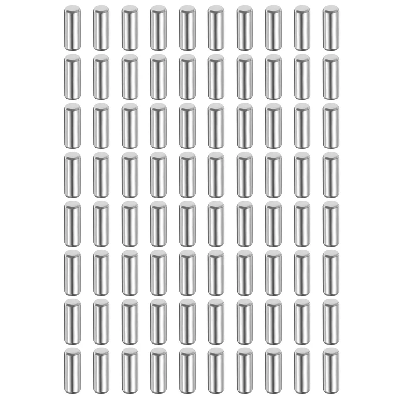 80 Pcs 3 mm x 8 mm Dowel Pins 316L Stainless Steel Shelf Support Peg Pin