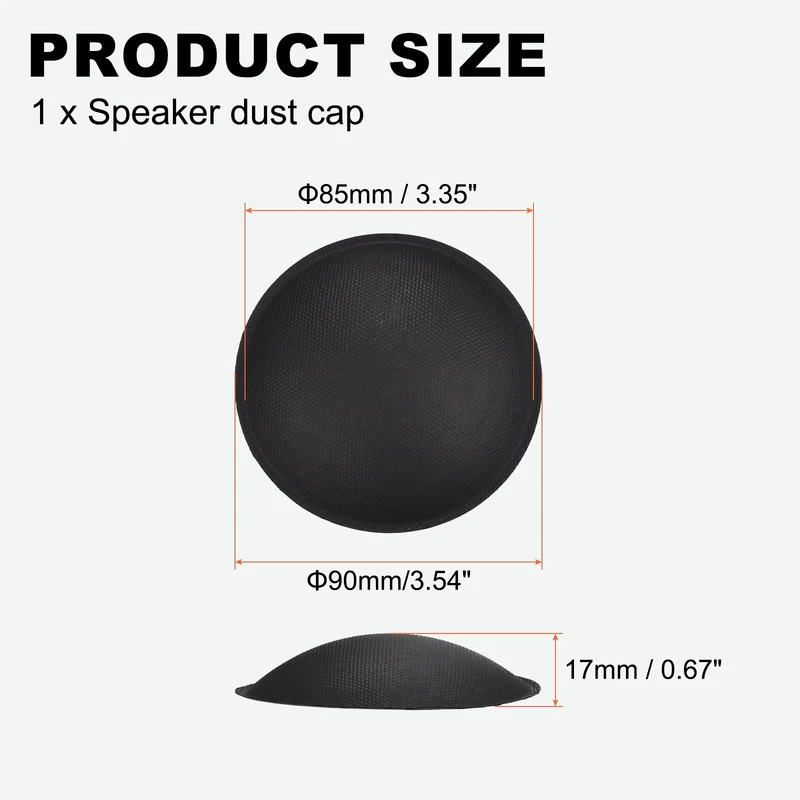 Speaker Dust Cap 90mm/3.54" OD Voice Coil Repair Replacement