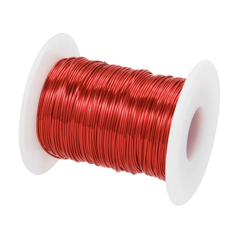 0.7mm Magnet Wire 157ft Enameled Magnet Winding Copper Wire 200g,Red