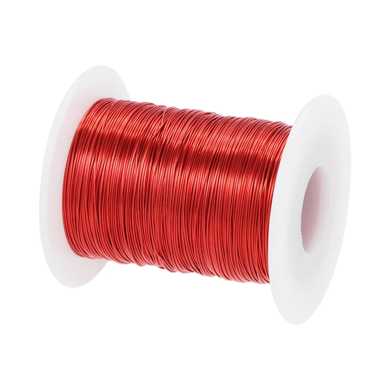 0.5mm Magnet Wire 374ft Enameled Magnet Winding Copper Wire 200g,Red