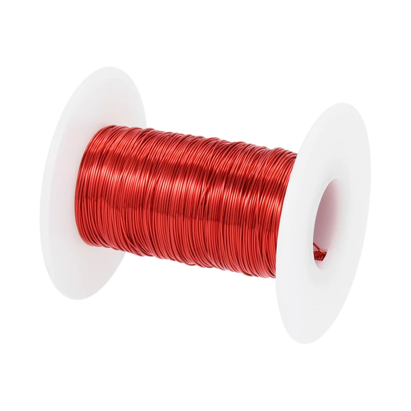 0.5mm Magnet Wire 95ft Enameled Magnet Winding Copper Wire 50g,Red