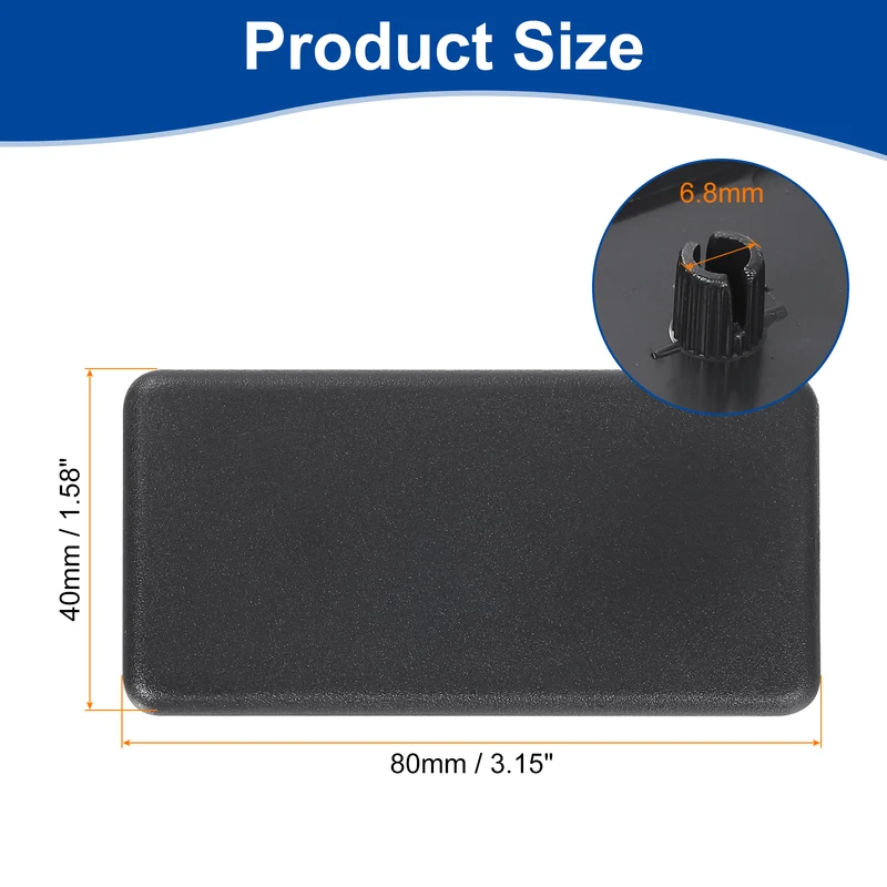10Pcs Extruded End Cap Nylon 40x80mm 4080 Series European Black