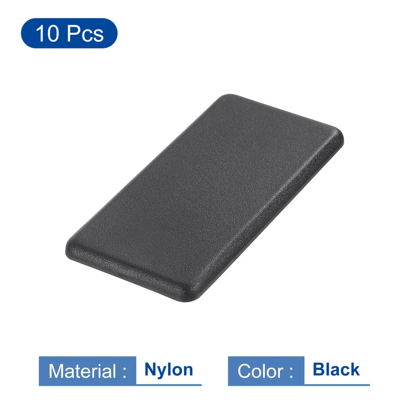 10Pcs Extruded End Cap Nylon 40x80mm 4080 Series European Black