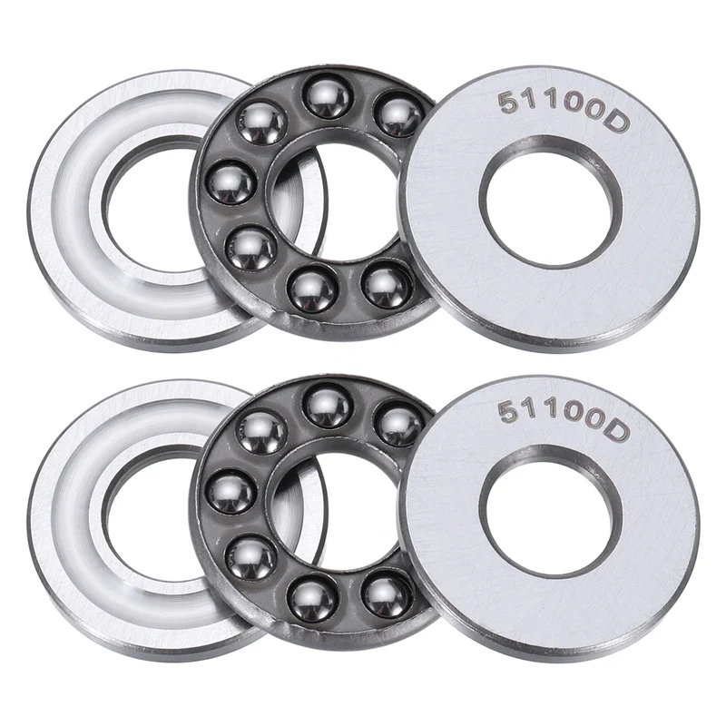51100D Thrust Ball Bearing, Axial Ball Bearing 9.5x23.5x9mm 2Pcs