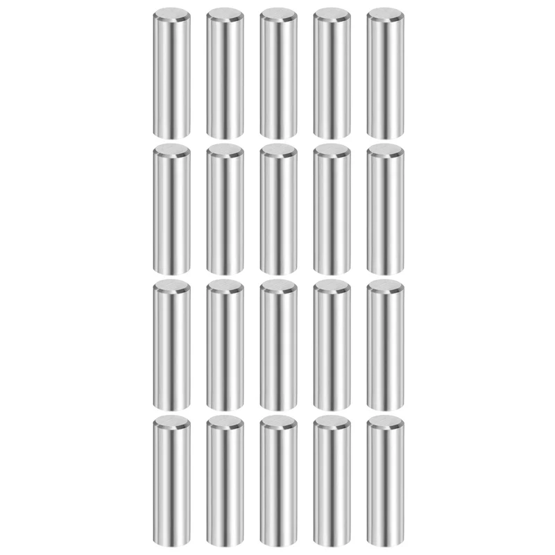 20 Pcs 8 mm x 25 mm Dowel Pins 316L Stainless Steel Shelf Support Peg Pin