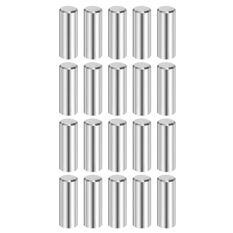 20Pcs 8mm x 20mm Dowel Pins 316L Stainless Steel Shelf Support Peg Pin