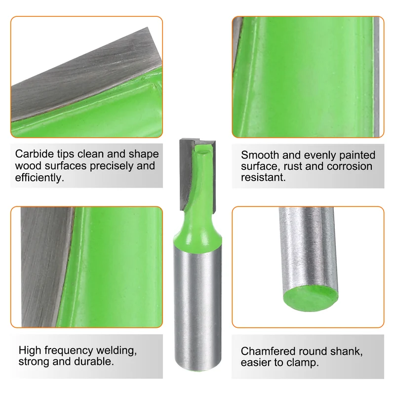 Bottom Cleaning Router Bit 1/2" Shank 11/32" x 25/32" Cut Carbide Tipped