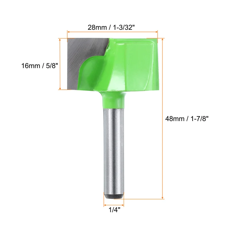 Bottom Cleaning Router Bit 1/4" Shank 1-3/32" x 5/8" Cut Carbide Tipped