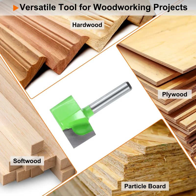 Bottom Cleaning Router Bit 1/4" Shank 1-3/32" x 5/8" Cut Carbide Tipped