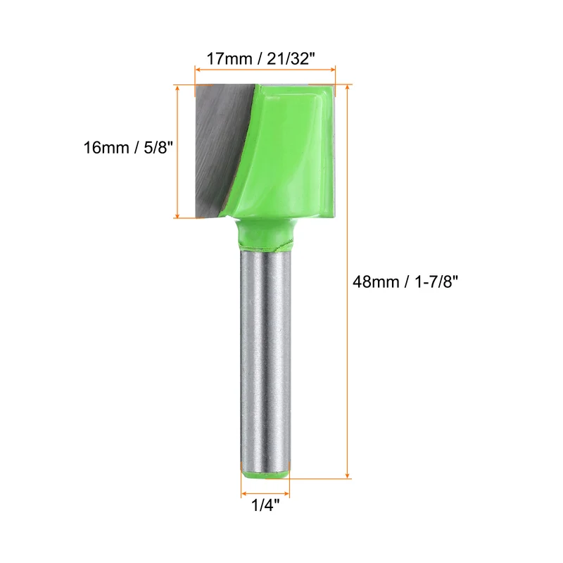 Bottom Cleaning Router Bit 1/4" Shank 21/32" x 5/8" Cut Carbide Tipped