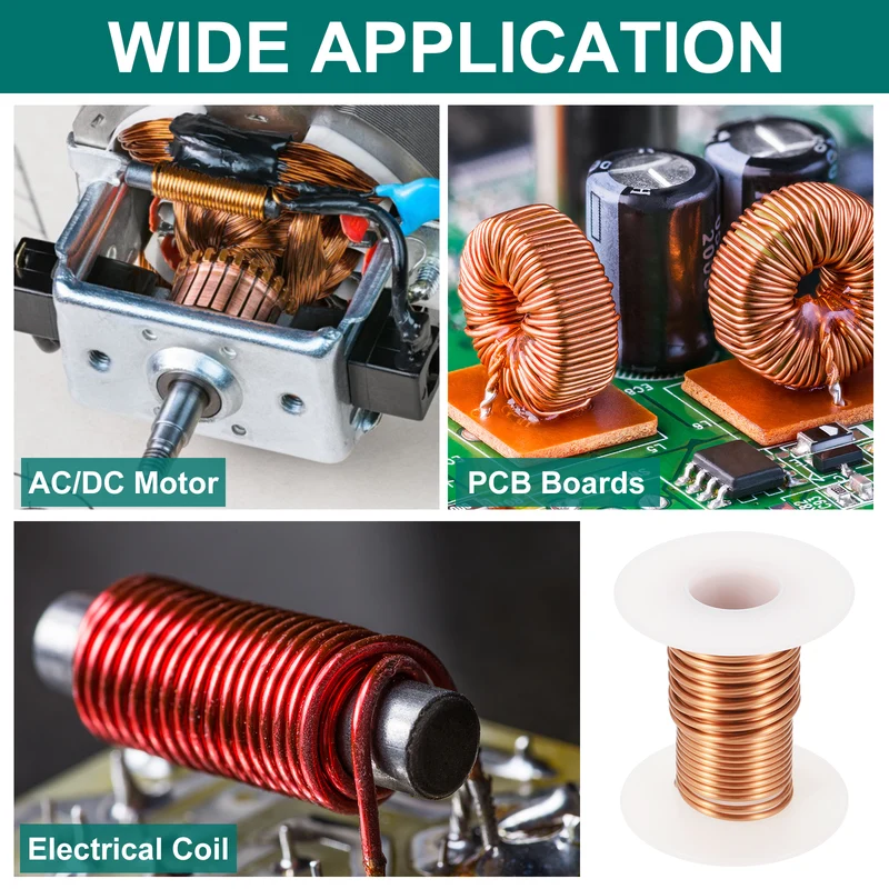 30 AWG Magnet Wire, 30 Gauge 4 oz Enameled Copper Wire, 155C(311F), Copper Color
