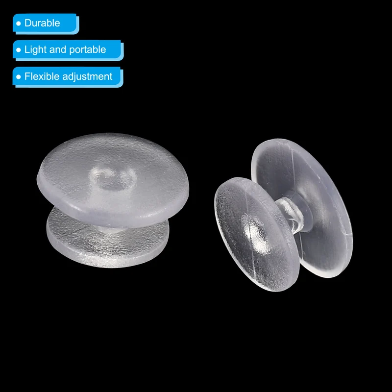 100pcs Plastic Button Charm, 12 x 10mm Button Accessories Wristband Charm, Clear