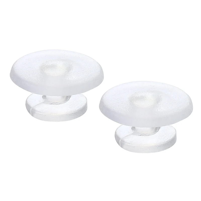 100pcs Plastic Button Charm, 12 x 8mm Button Accessories Wristband Charm, Clear
