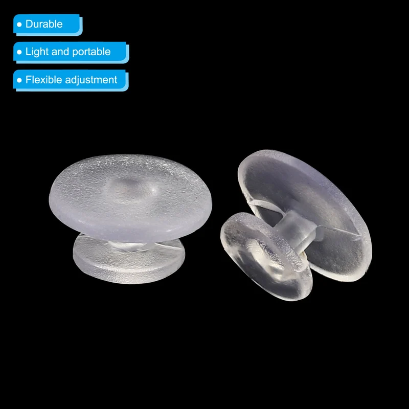 100pcs Plastic Button Charm, 12 x 8mm Button Accessories Wristband Charm, Clear