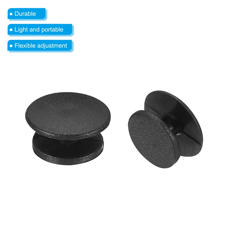 50pcs Plastic Button Charm, 12 x 10mm Button Accessories Wristband Charm, Black