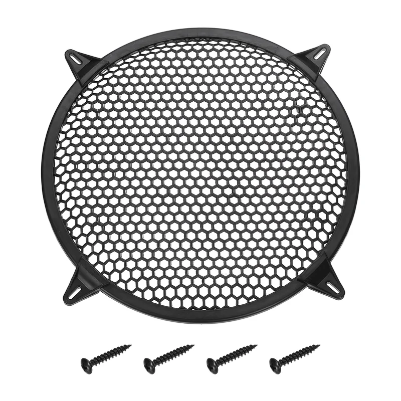 12 Inch Speaker Grill Plastic Subwoofer Mesh Cover Black