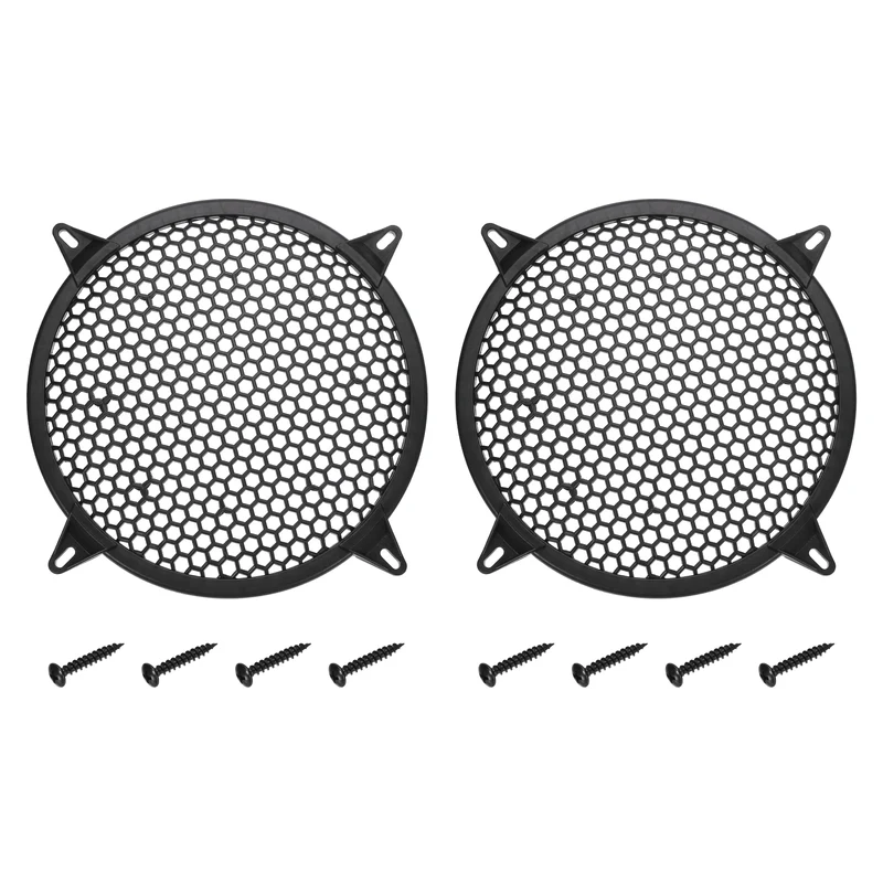 10 Inch Speaker Grill Plastic Subwoofer Mesh Cover Black
