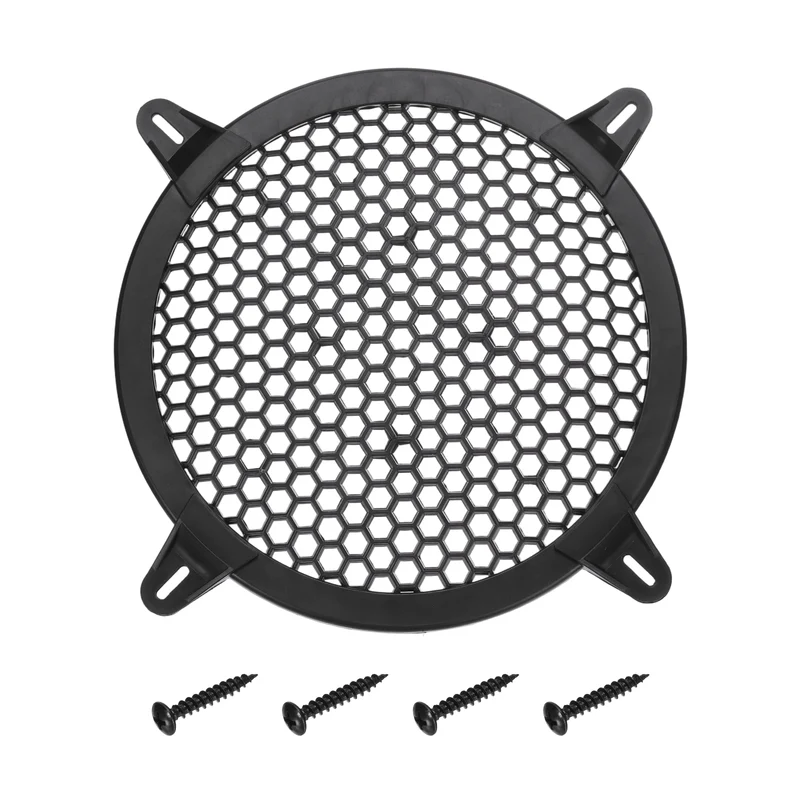 8 Inch Speaker Grill Plastic Subwoofer Mesh Cover Black