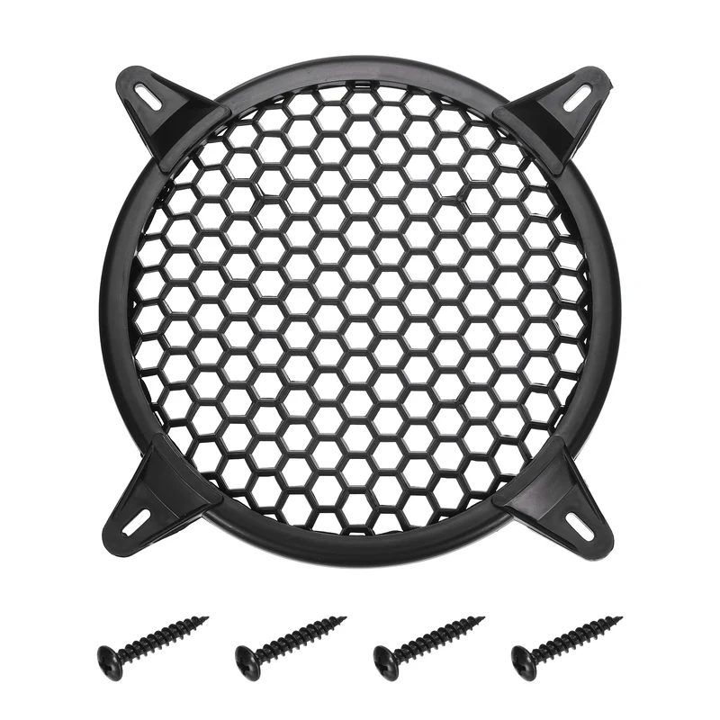6 Inch Speaker Grill Plastic Subwoofer Mesh Cover Black