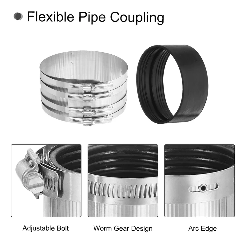 Hose Clamp, 20.8mm Stainless Steel Pipe Connector for PVC and Metal Pipes