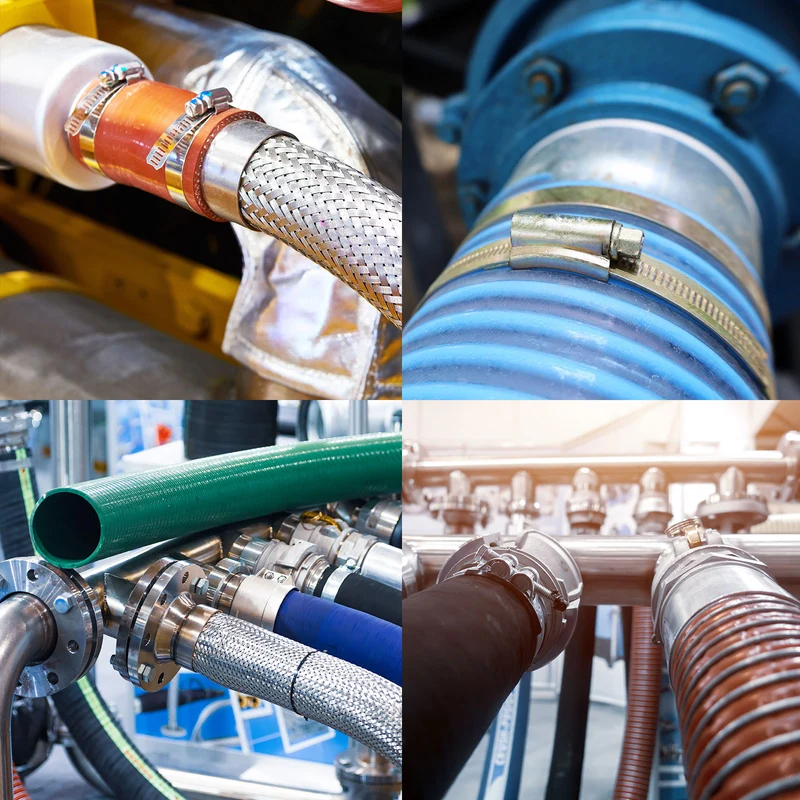 Hose Clamp, 111.9mm Stainless Steel Pipe Connector for PVC and Metal Pipes