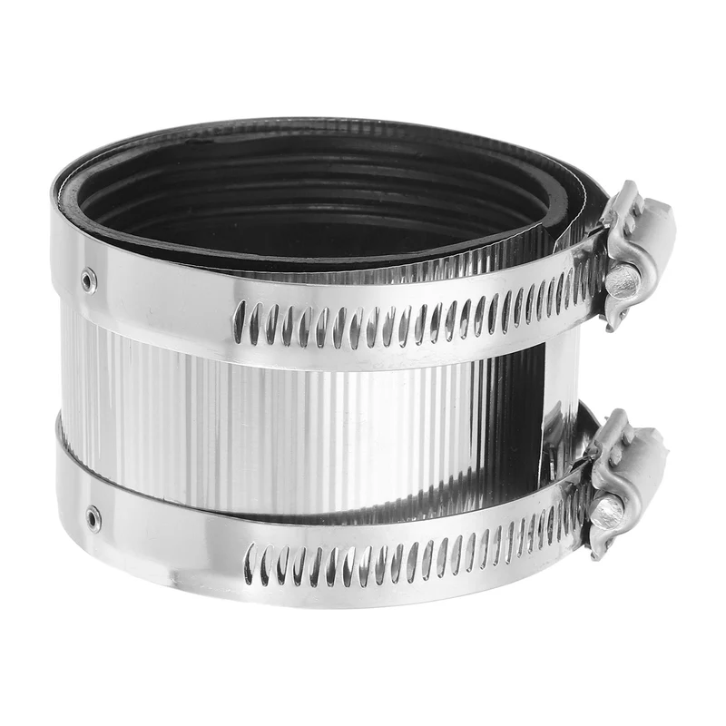 Hose Clamp, 76.1mm Stainless Steel Pipe Connector for PVC and Metal Pipes