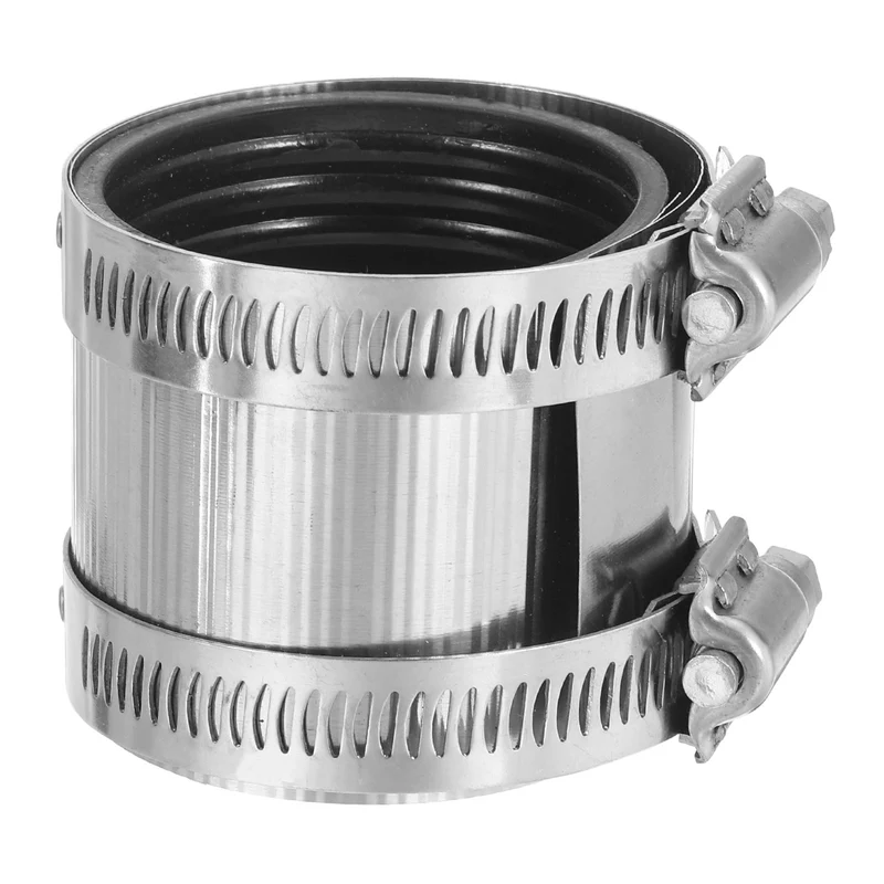 Hose Clamp, 55mm Stainless Steel Pipe Connector for PVC and Metal Pipes