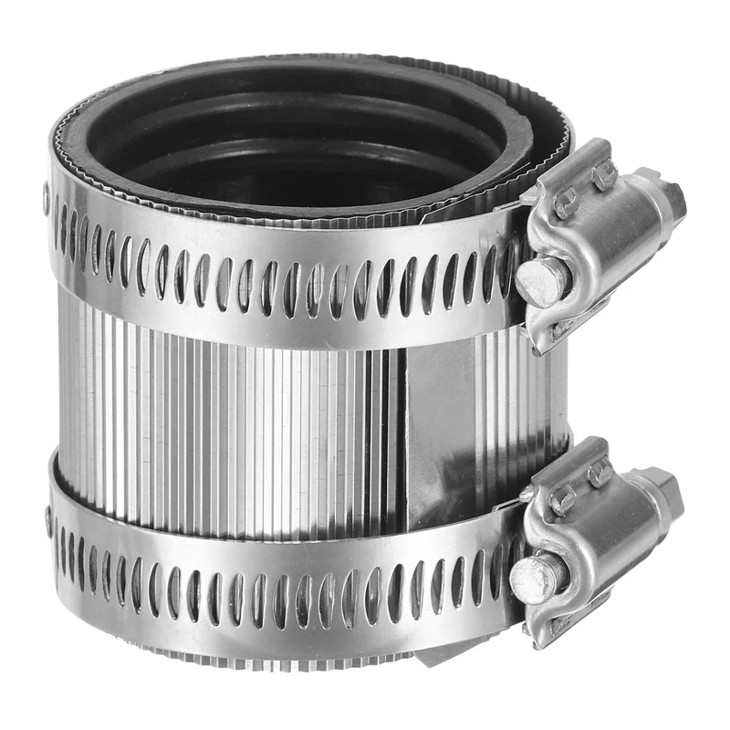 Hose Clamp, 48mm Stainless Steel Pipe Connector for Plastic and Metal Pipes