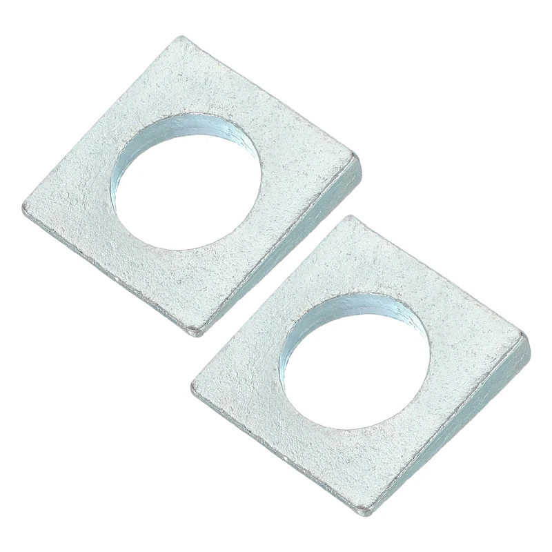 2 Pcs M27 Beveled Square Washers Thickness 3 to 10.7mm Galvanized Wedge Washers