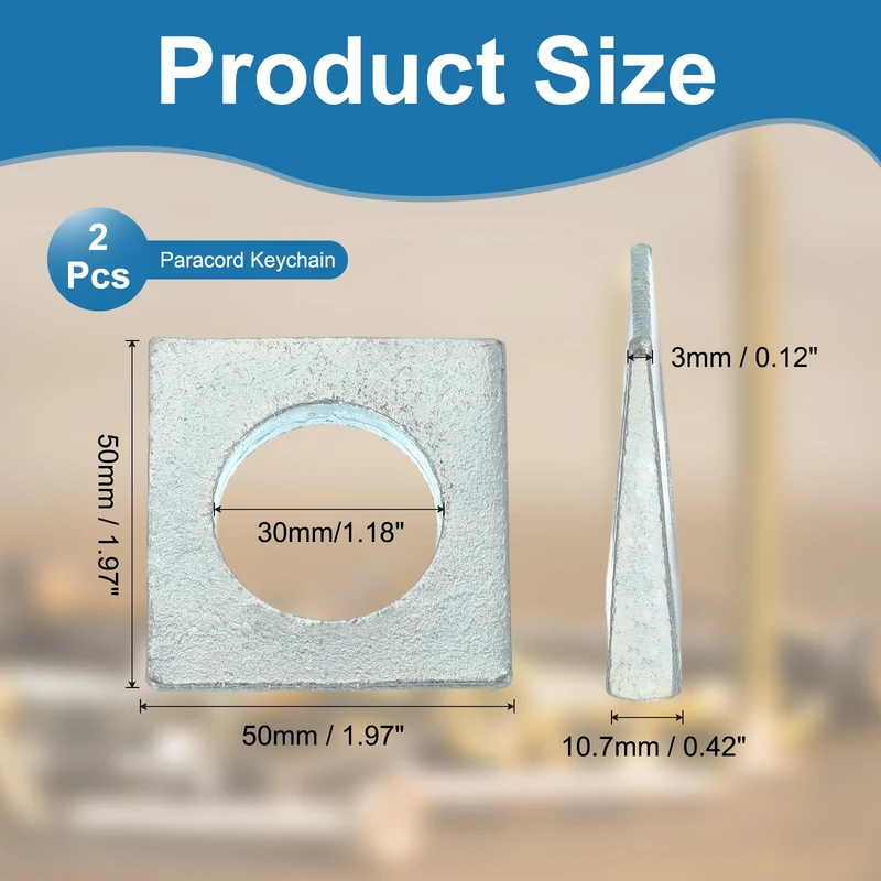 2 Pcs M27 Beveled Square Washers Thickness 3 to 10.7mm Galvanized Wedge Washers
