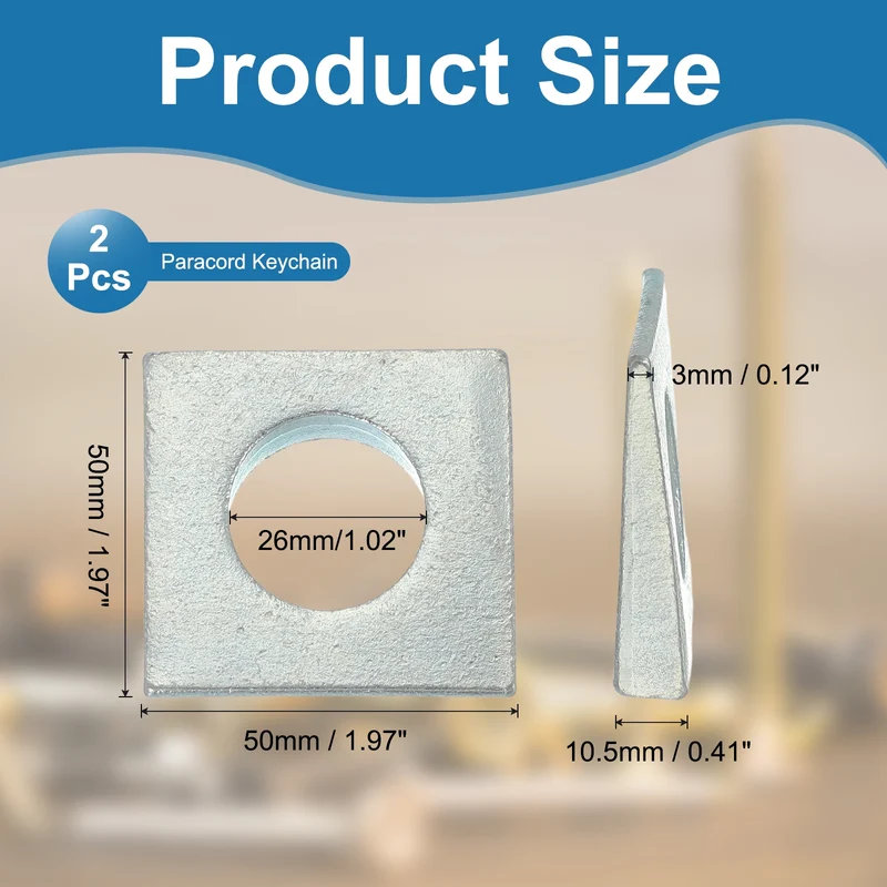2 Pcs M24 Beveled Square Washers Thickness 3 to 10.5mm Galvanized Wedge Washers