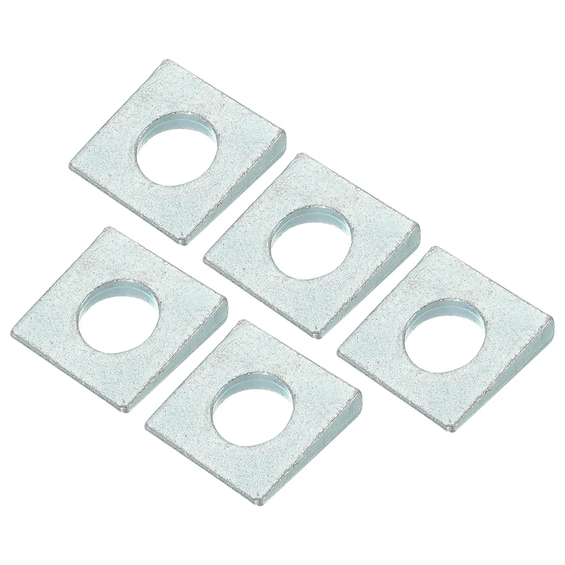 5 Pcs M18 Beveled Square Washers Thickness 3 to 9mm Galvanized Wedge Washers