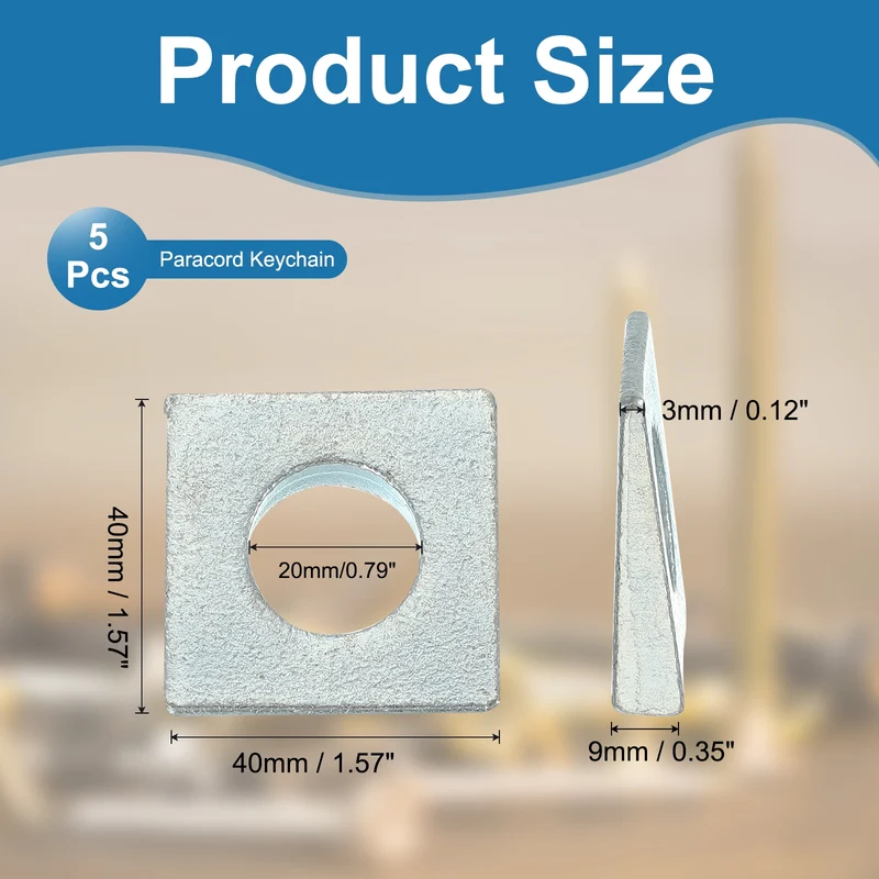 5 Pcs M18 Beveled Square Washers Thickness 3 to 9mm Galvanized Wedge Washers