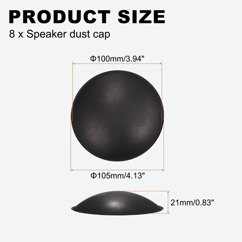 8pcs Speaker Dust Cap 105mm/4.13" OD Subwoofer Paper Cap