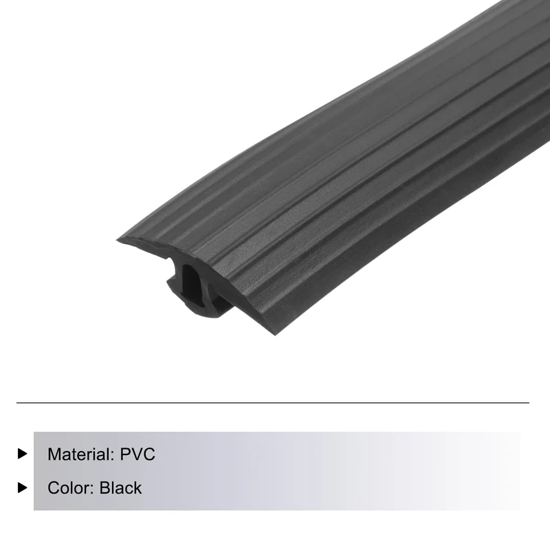 1Pc 2M Seal Strip 40 Series European Standard Aluminum Dustproof Black