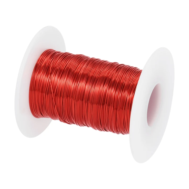 0.4mm Magnet Wire 292ft Enameled Magnet Winding Copper Wire 100g,Red