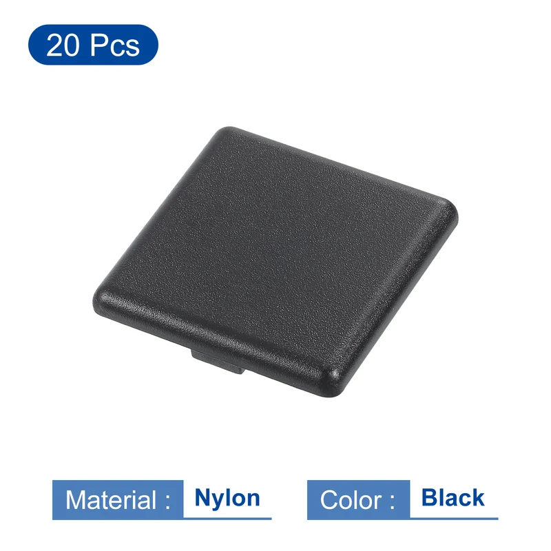 20Pcs Extruded End Cap Nylon 40x40mm 4040 Series European Black