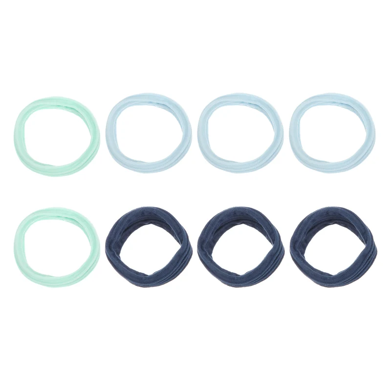 8Pcs Seamless Elastic Hair Ties, 2" ID Ponytail Holders Hair, 3 Colors