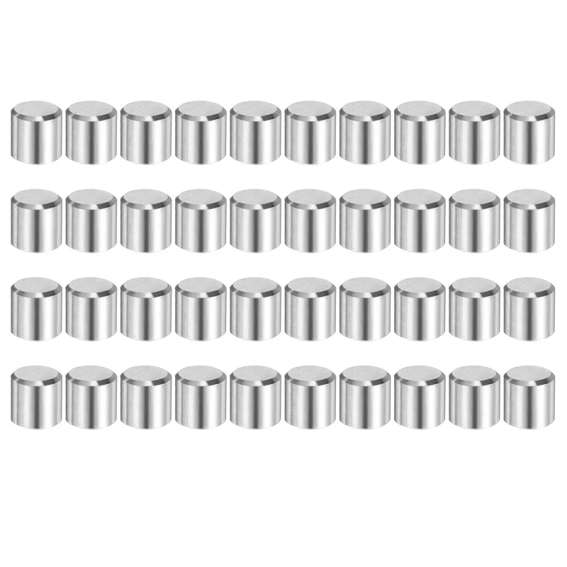 40 Pcs 8 mm x 8 mm Dowel Pins 316L Stainless Steel Shelf Support Peg Pin